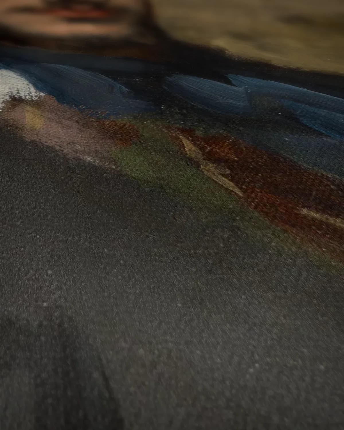 Portret van Renoir op geweven fluweel, uitsnede 2 van 3