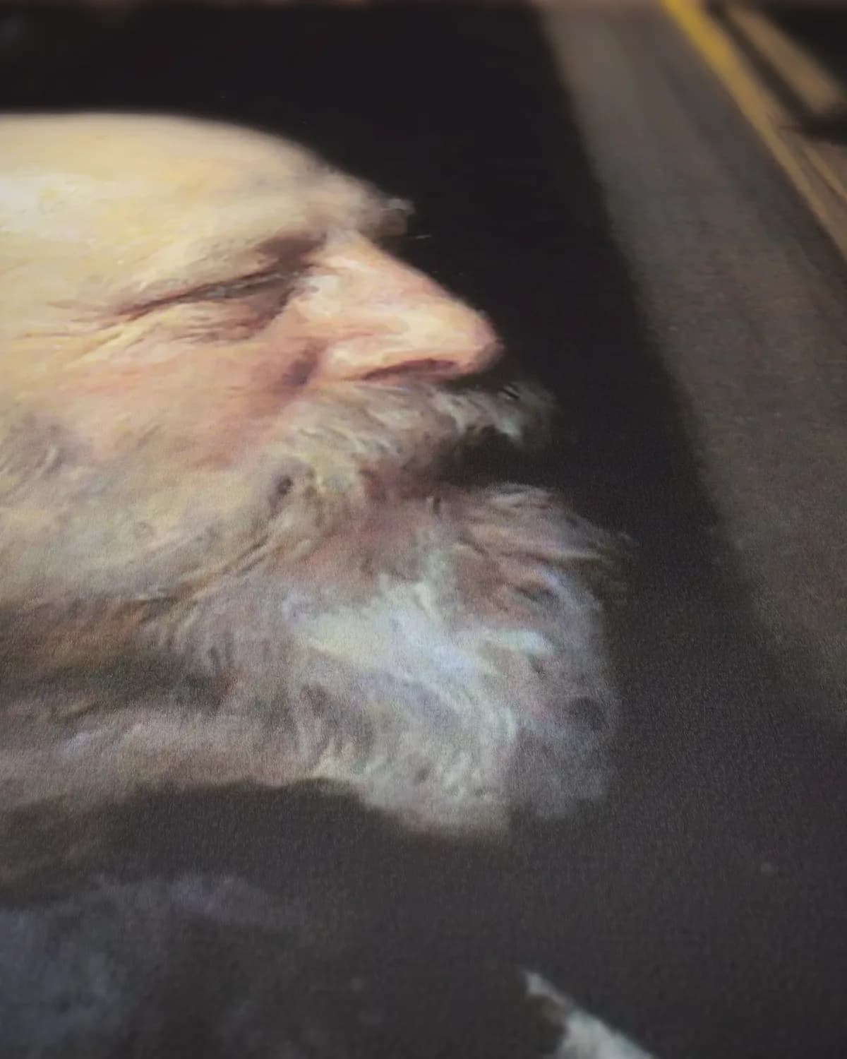 Portret van tabaksfabrikant Heinrich Hirschsprung op geweven fluweel, uitsnede 3 van 3