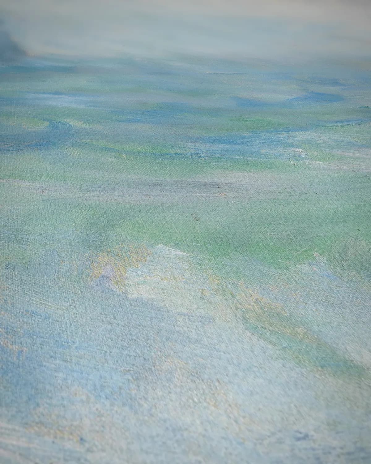 Regen bij Étretat op geweven fluweel, uitsnede 2 van 3