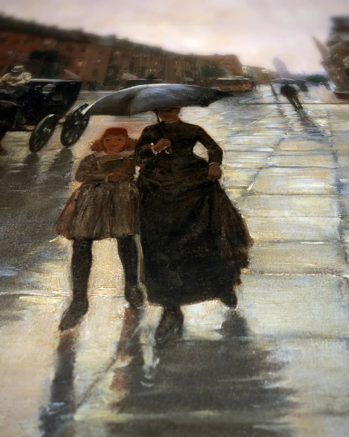 Regenachtige dag, Boston op geweven fluweel, uitsnede 3 van 3