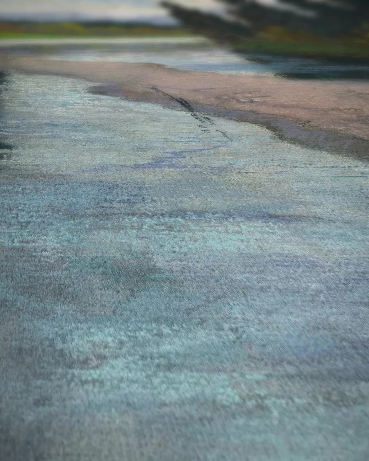 Rivier op geweven fluweel, uitsnede 2 van 3
