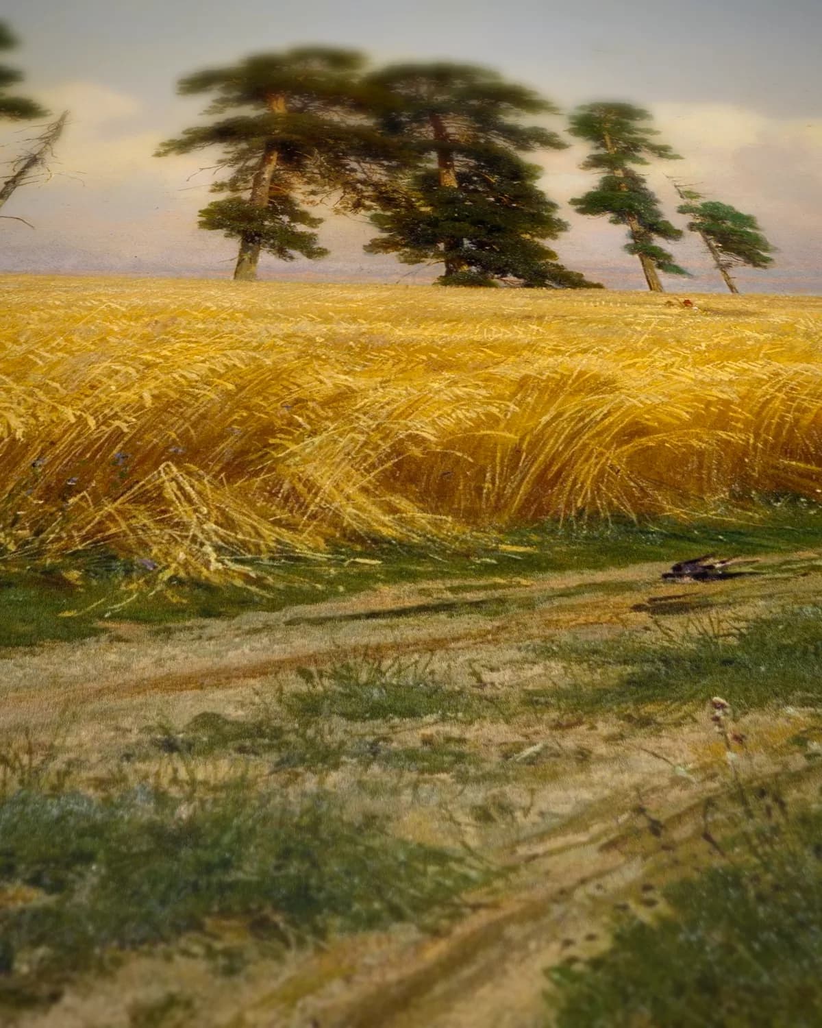 Rogge (1878) op geweven fluweel, uitsnede 3 van 3