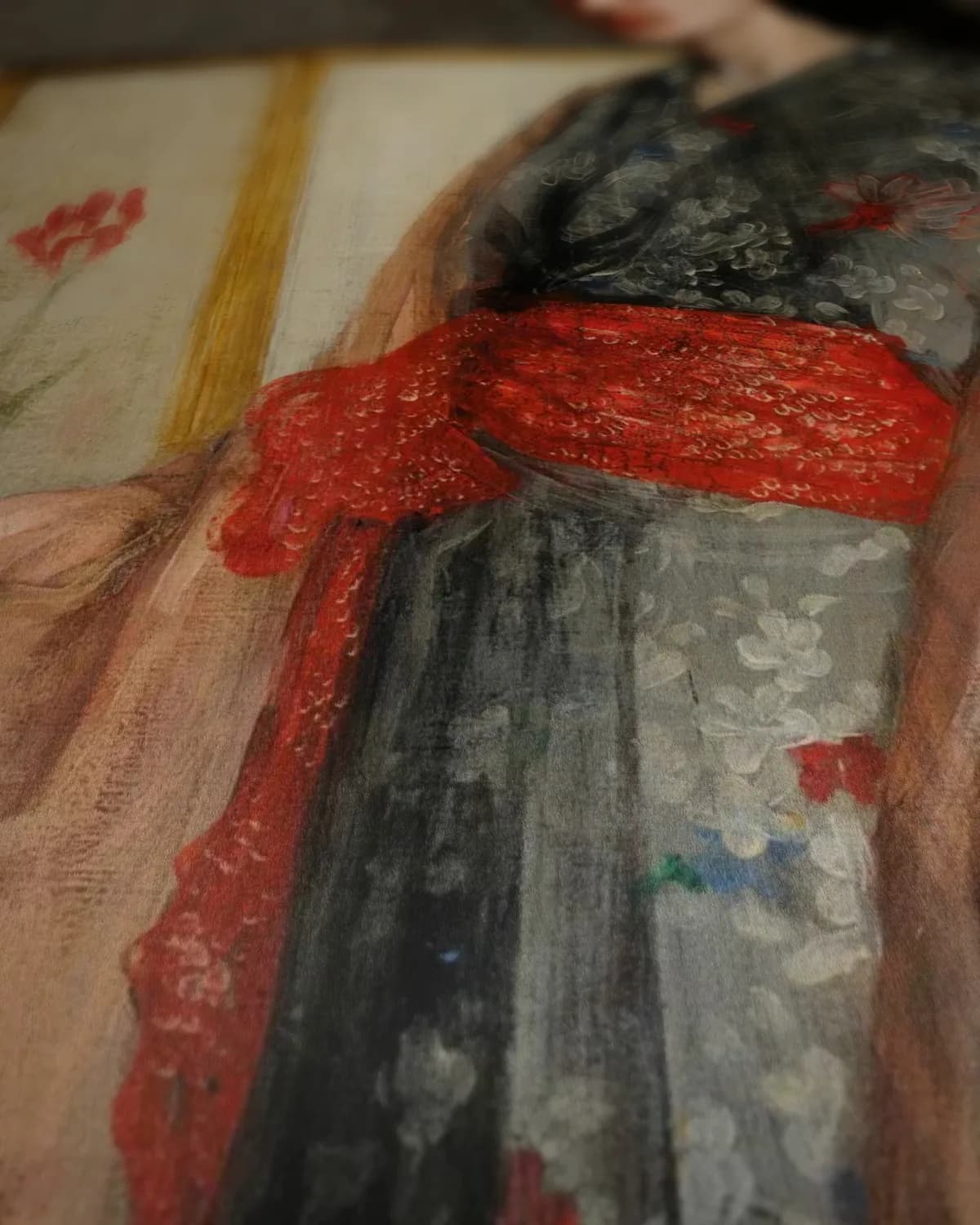 Rose and Silver: The Princess from the Land of Porcelain op geweven fluweel, uitsnede 3 van 3