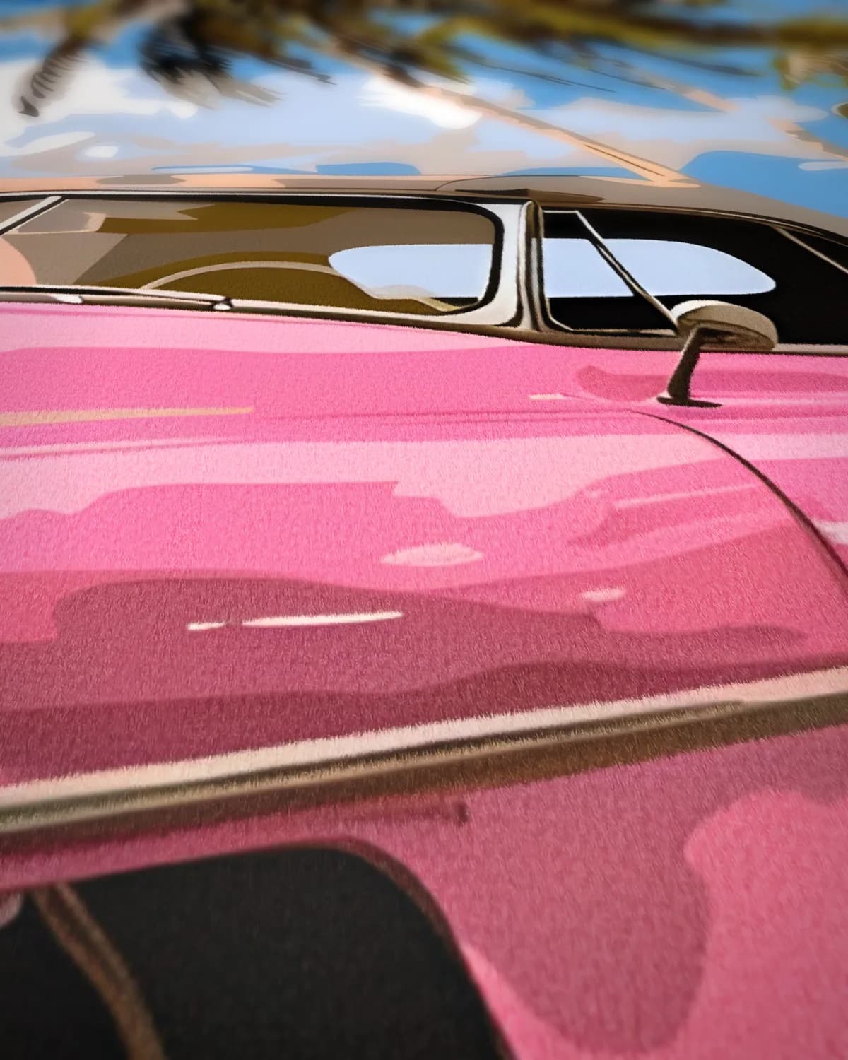 Roze Nostalgie op geweven fluweel, uitsnede 1 van 3