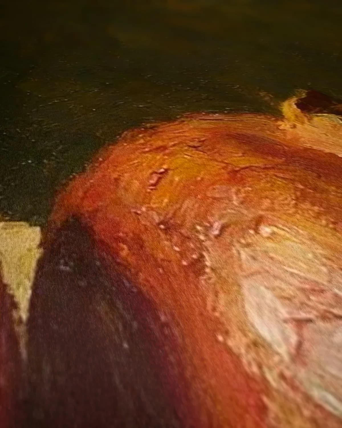 Schaal met granaatappels op geweven fluweel, uitsnede 2 van 3
