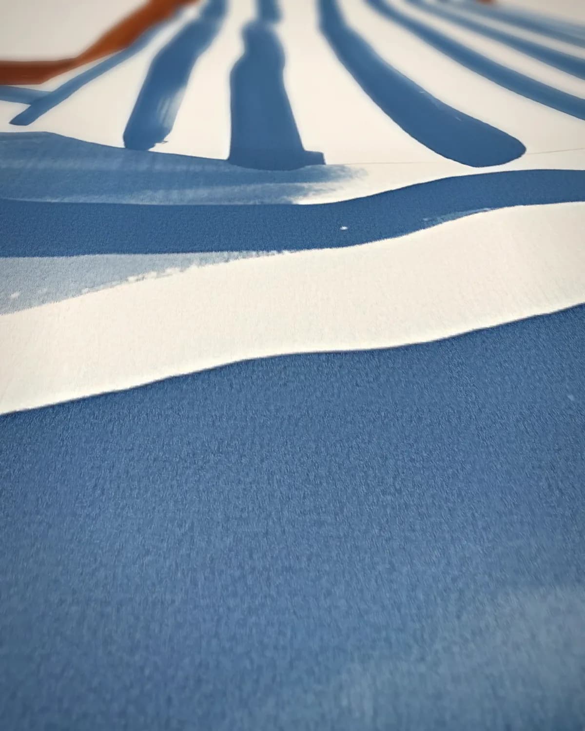 Sereniteit aan Zee op geweven fluweel, uitsnede 1 van 3
