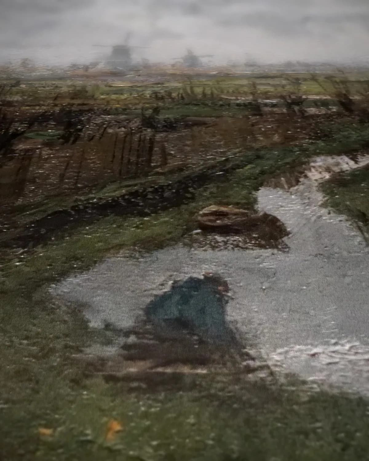 Slatuinen bij Den Haag op geweven fluweel, uitsnede 3 van 3