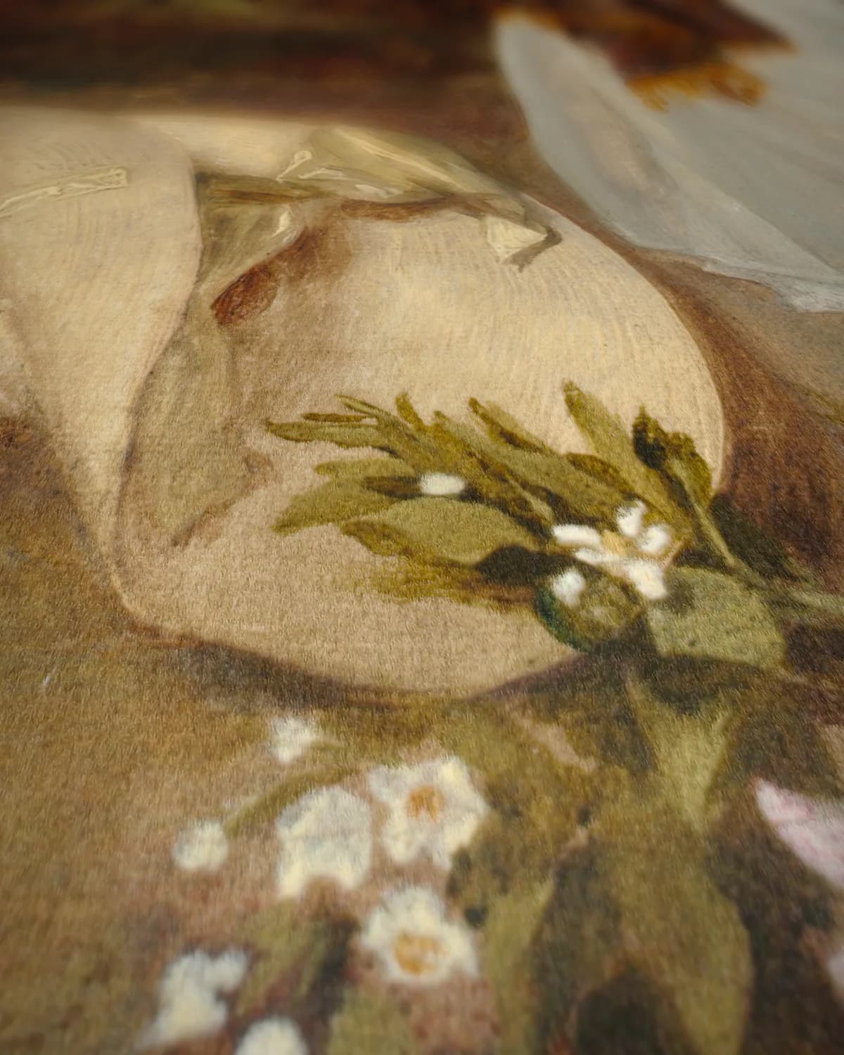 Sophie Guillemette, groothertogin van Baden (1801-1865) op geweven fluweel, uitsnede 1 van 3