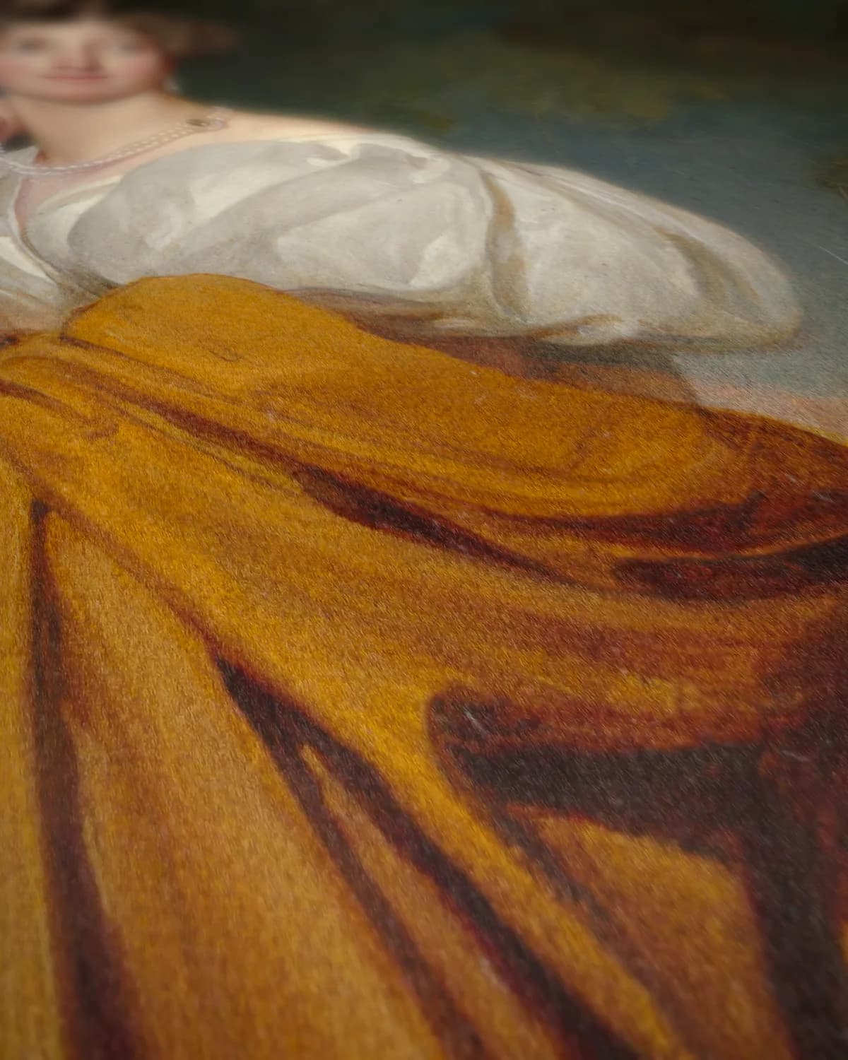 Sophie Guillemette, groothertogin van Baden (1801-1865) op geweven fluweel, uitsnede 2 van 3