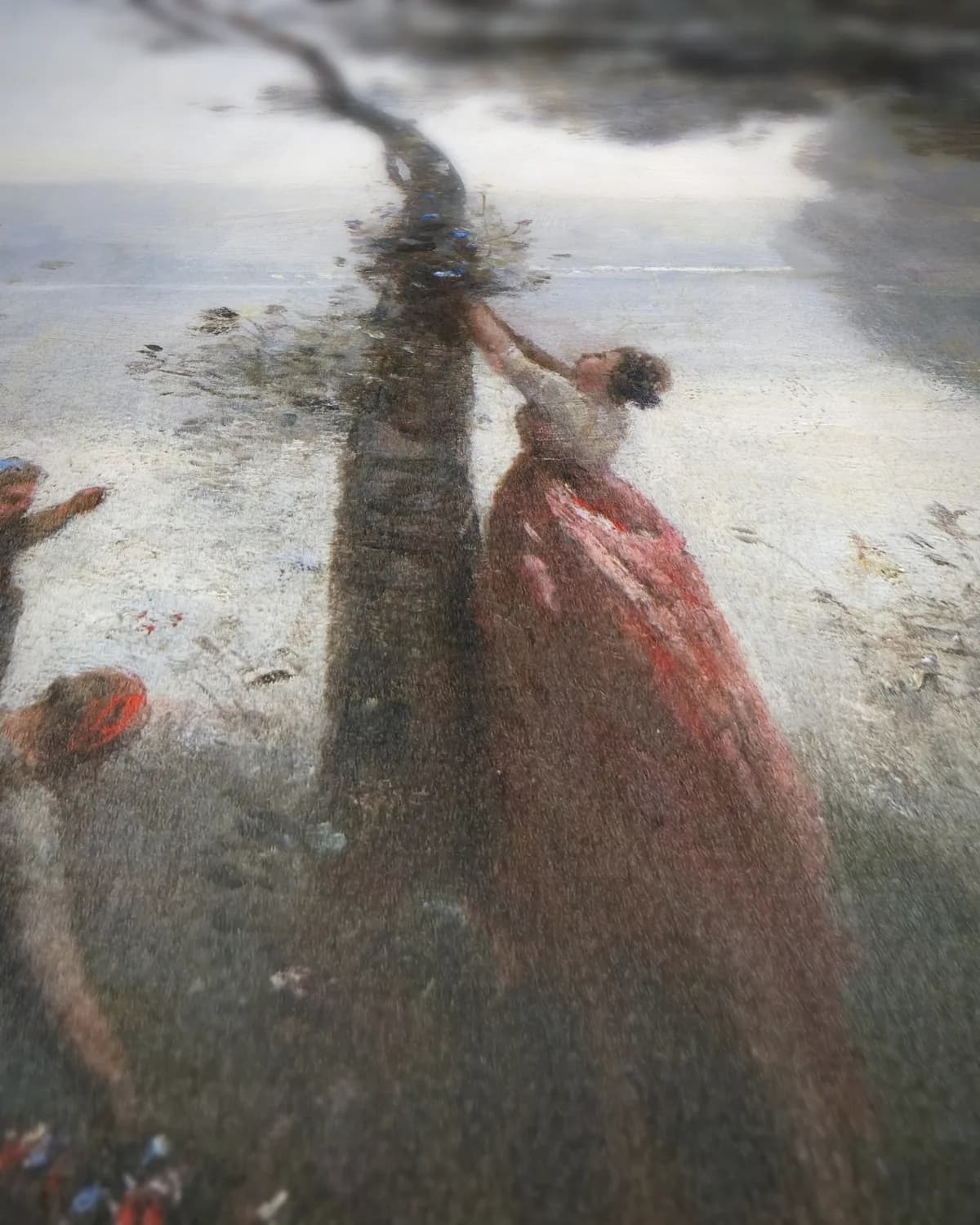 Souvenir de Mortefontaine op geweven fluweel, uitsnede 1 van 3