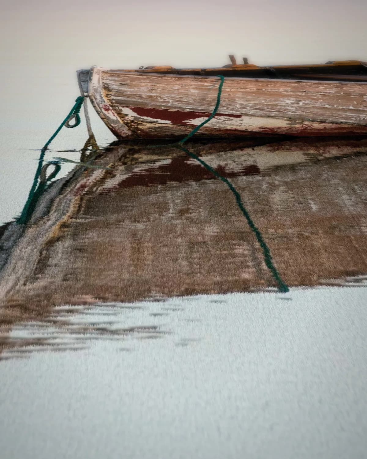 Stille Boot op het Meer op geweven fluweel, uitsnede 1 van 3
