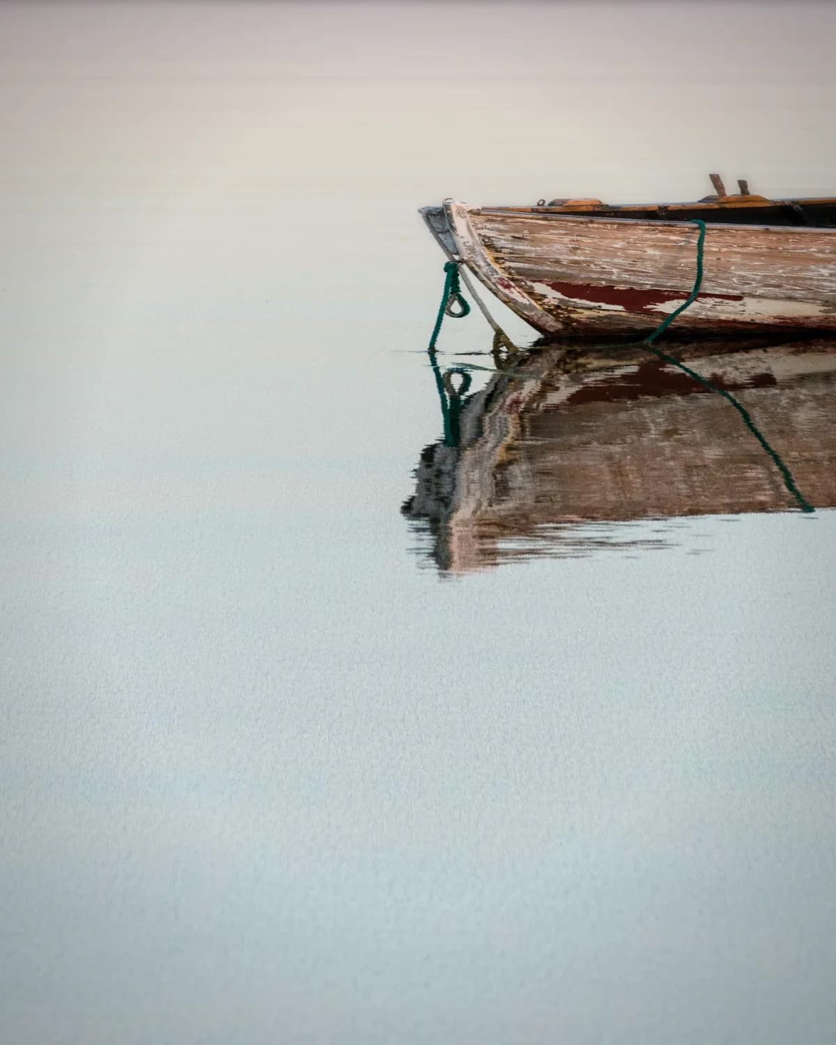 Stille Boot op het Meer op geweven fluweel, uitsnede 3 van 3