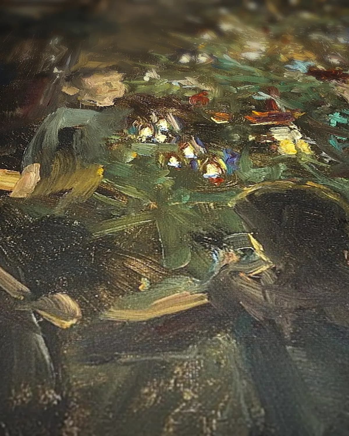 Stille nacht (Glade jul, 1891) op geweven fluweel, uitsnede 3 van 3