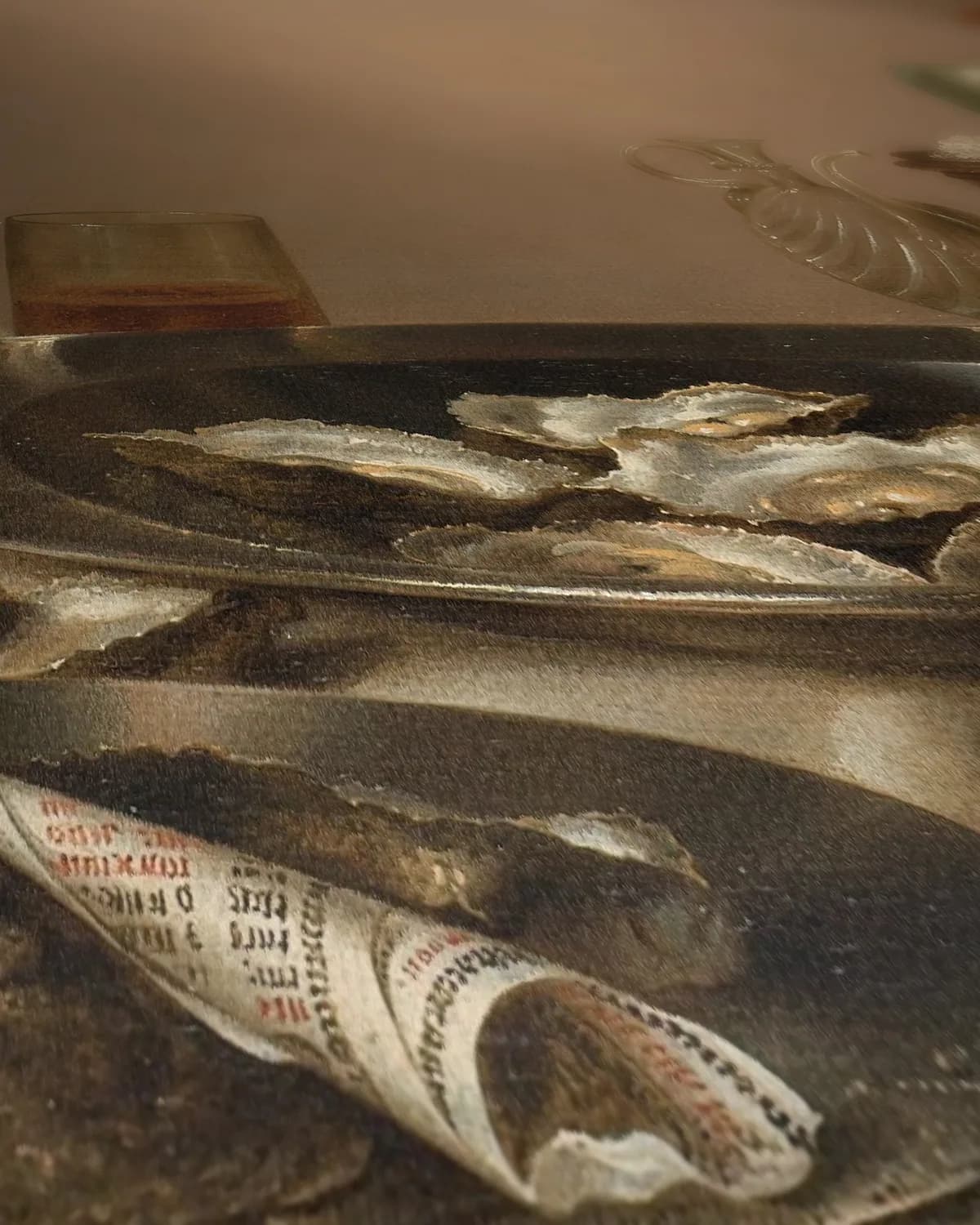 Stilleven met vergulde bokaal op geweven fluweel, uitsnede 2 van 3