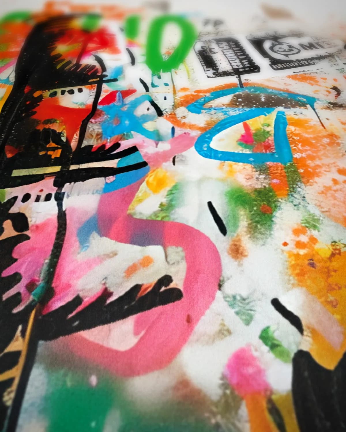 Street Peace op geweven fluweel, uitsnede 3 van 3