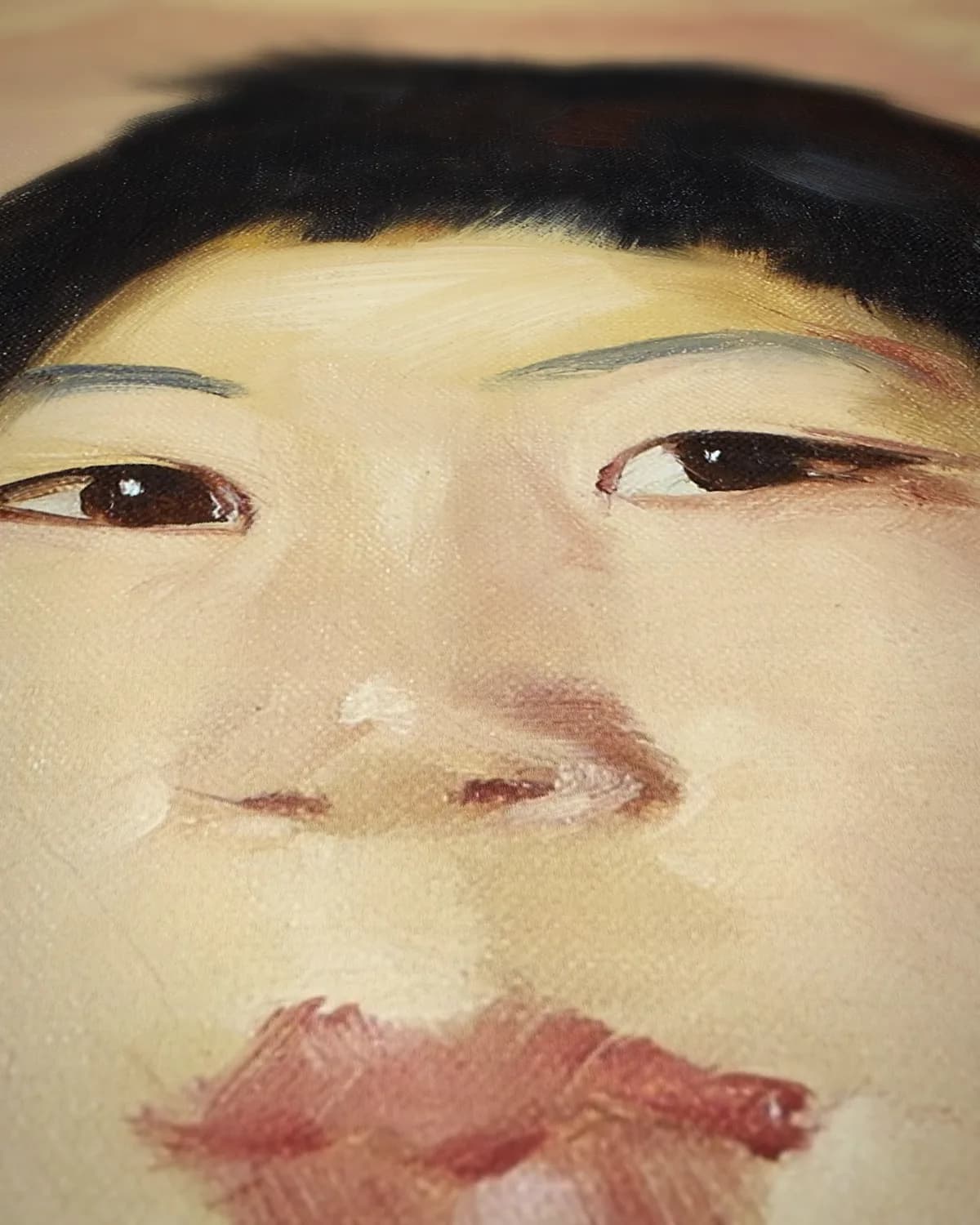 Tam Gan (portret) op geweven fluweel, uitsnede 3 van 3