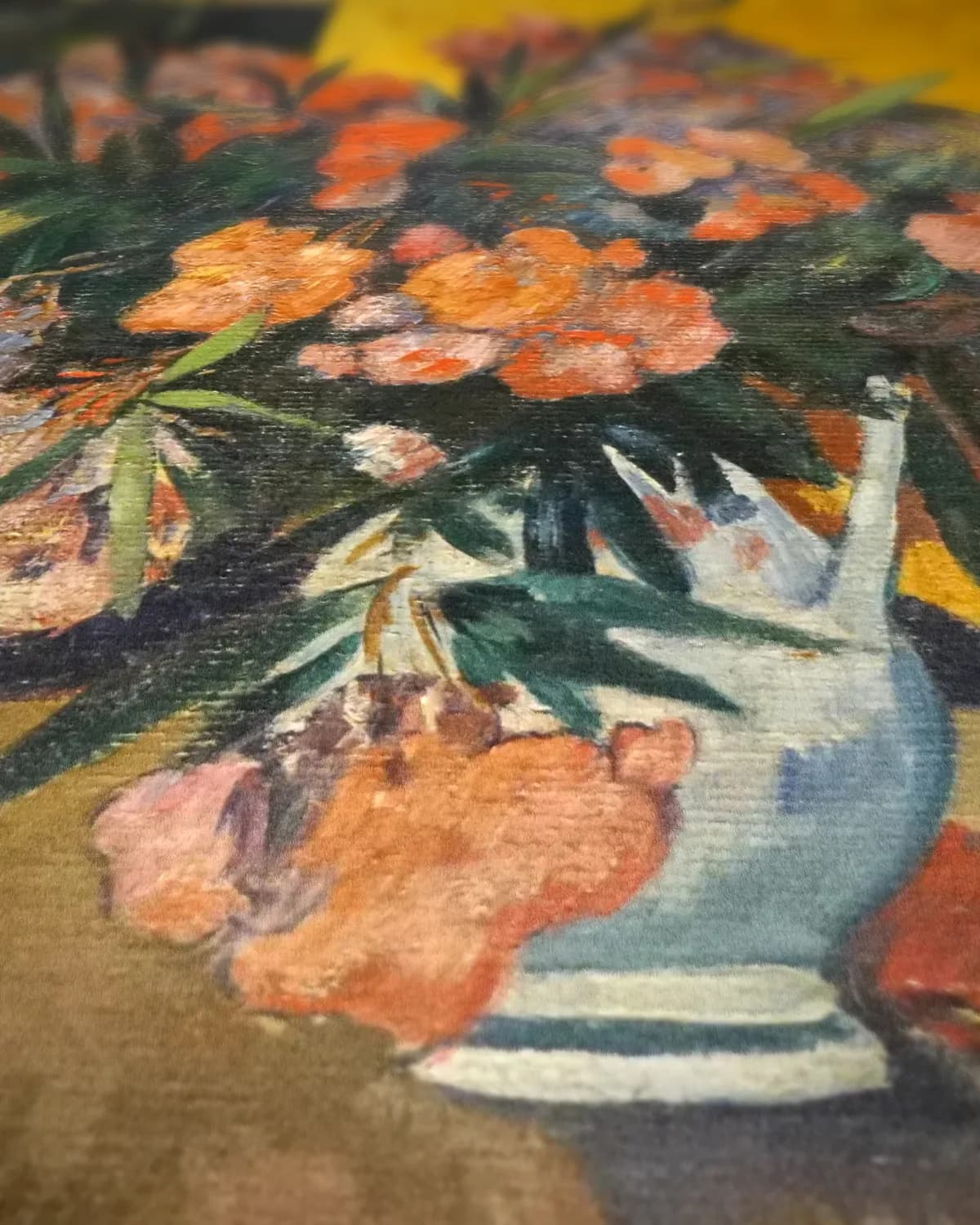 Te Tiare Farani (Franse bloemen) op geweven fluweel, uitsnede 3 van 3