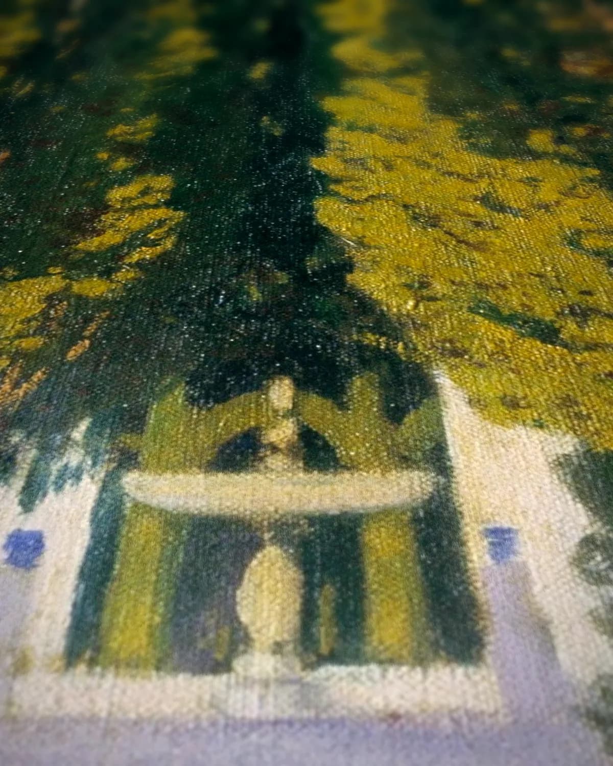 Tuinen van de Generalife op geweven fluweel, uitsnede 3 van 3
