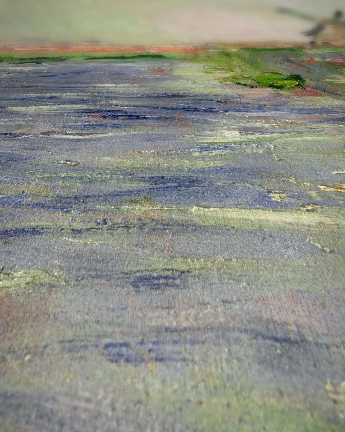 Tulpenveld in Holland op geweven fluweel, uitsnede 1 van 3