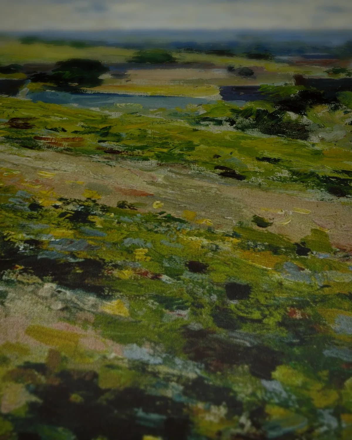 Vanaf de heuvel, Giverny op geweven fluweel, uitsnede 3 van 3
