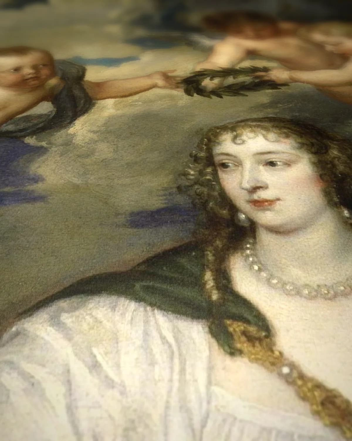 Venetia Stanley, Lady Digby op geweven fluweel, uitsnede 3 van 3
