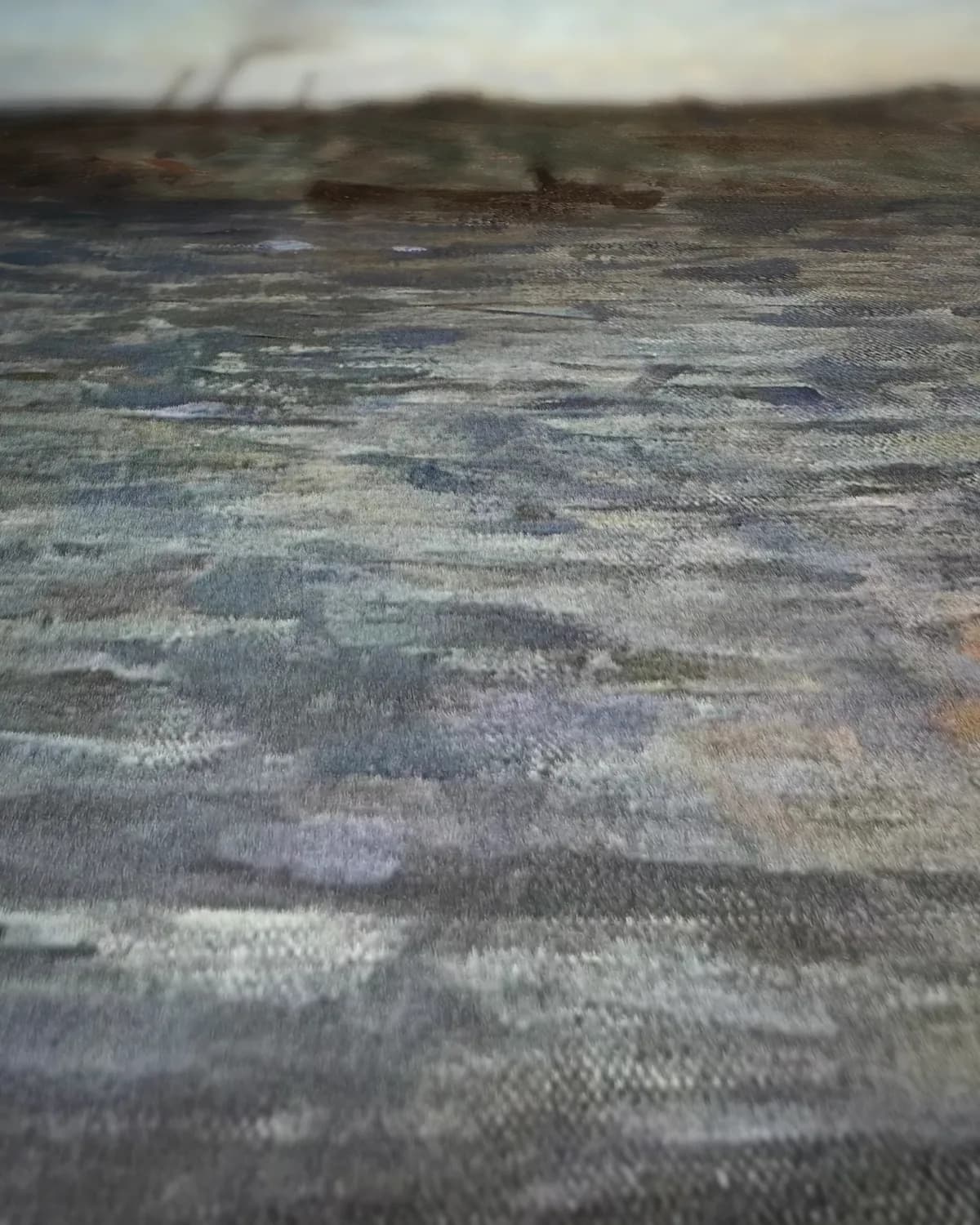 Verlichte stoomboot op geweven fluweel, uitsnede 1 van 3