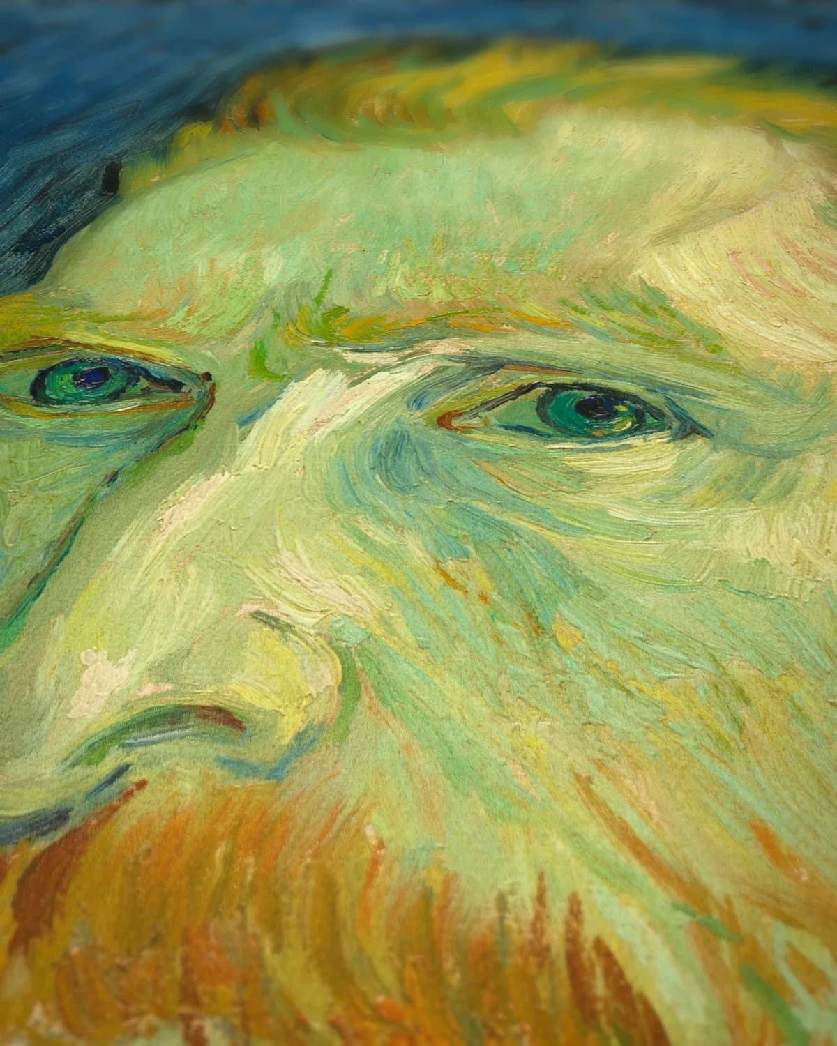 Vincent van Gogh zelfportret op geweven fluweel, uitsnede 3 van 3