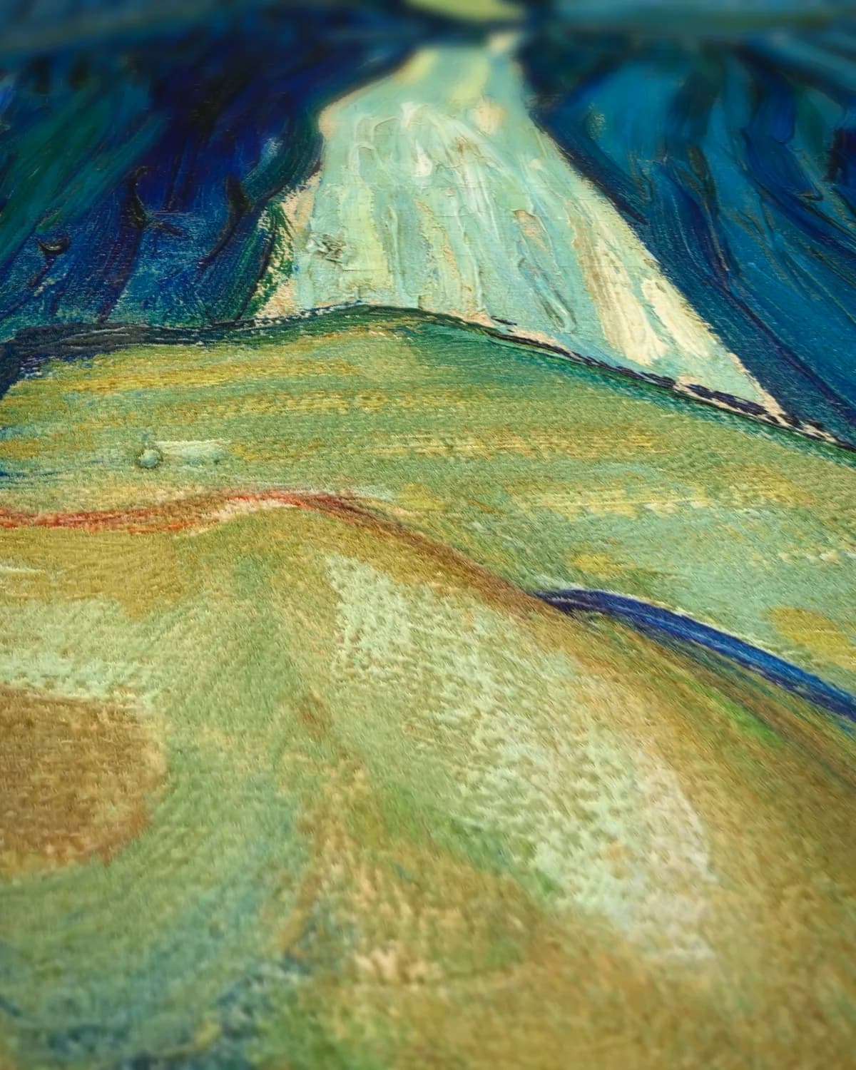 Vincent van Gogh zelfportret op geweven fluweel, uitsnede 2 van 3