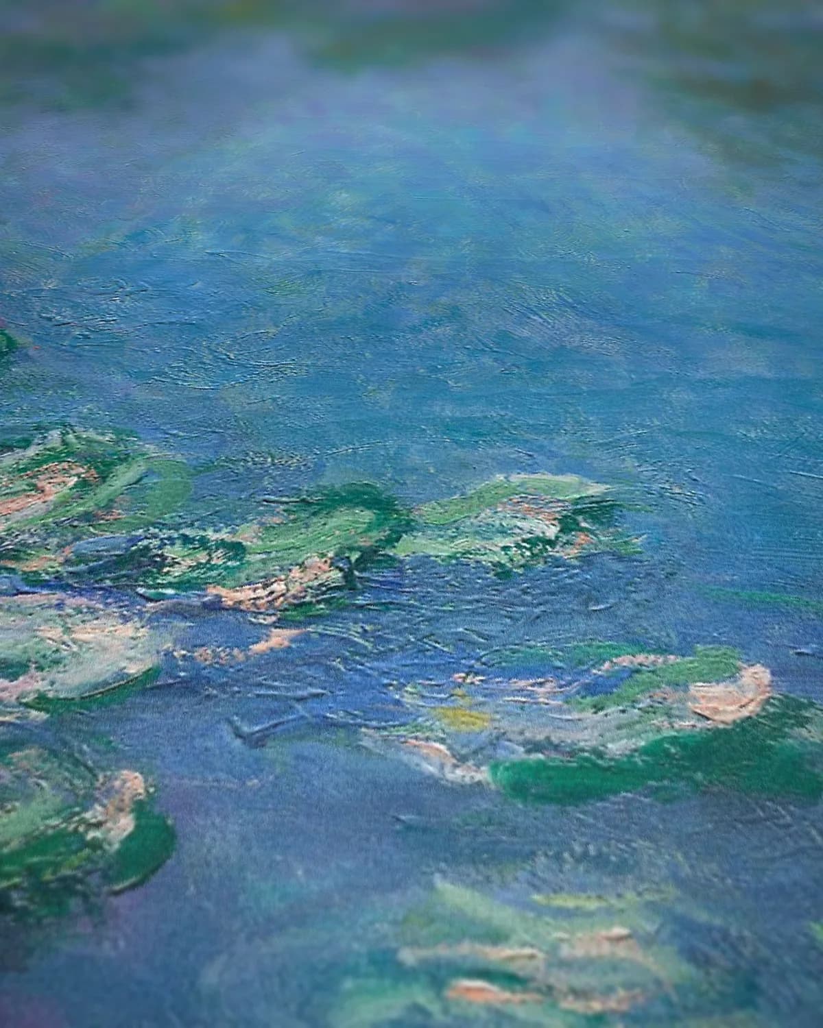 Waterlelies (1906) op geweven fluweel, uitsnede 3 van 3