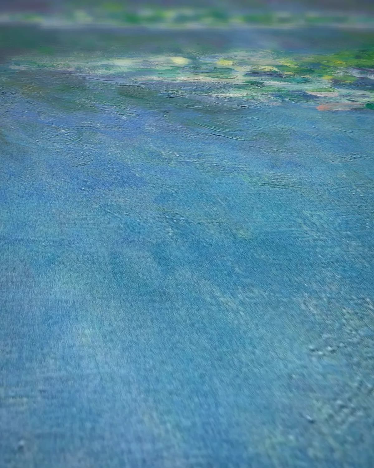 Waterlelies (1906) op geweven fluweel, uitsnede 2 van 3