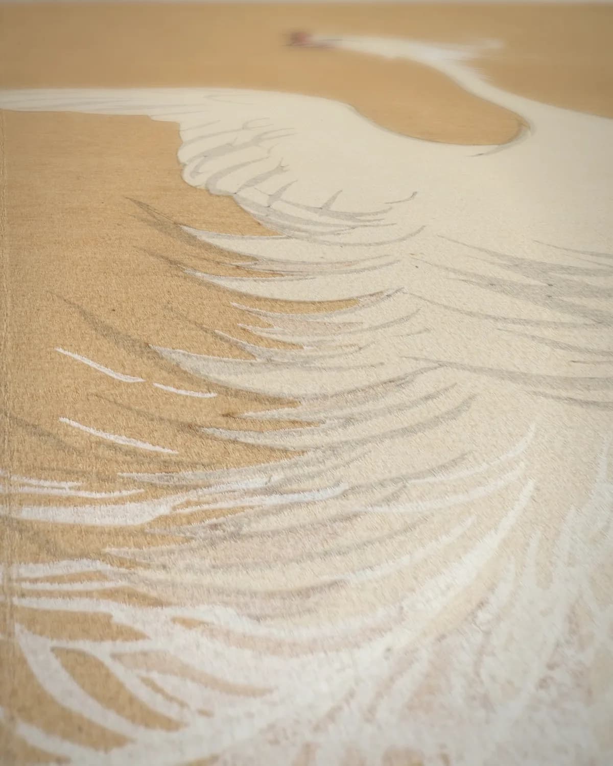 White Phoenix (Hakuho) op geweven fluweel, uitsnede 2 van 3