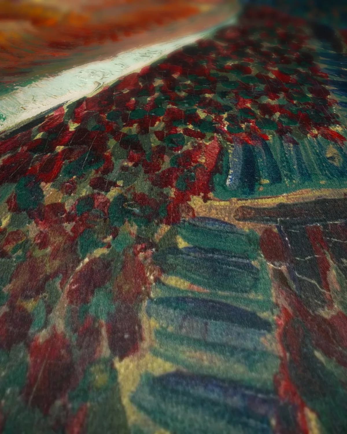 Zelfportret van Gogh op geweven fluweel, uitsnede 1 van 3