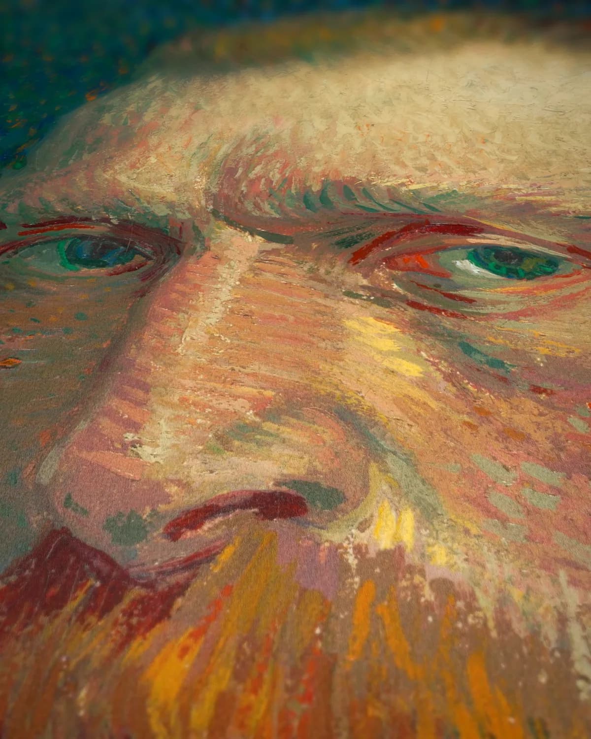 Zelfportret van Gogh op geweven fluweel, uitsnede 3 van 3