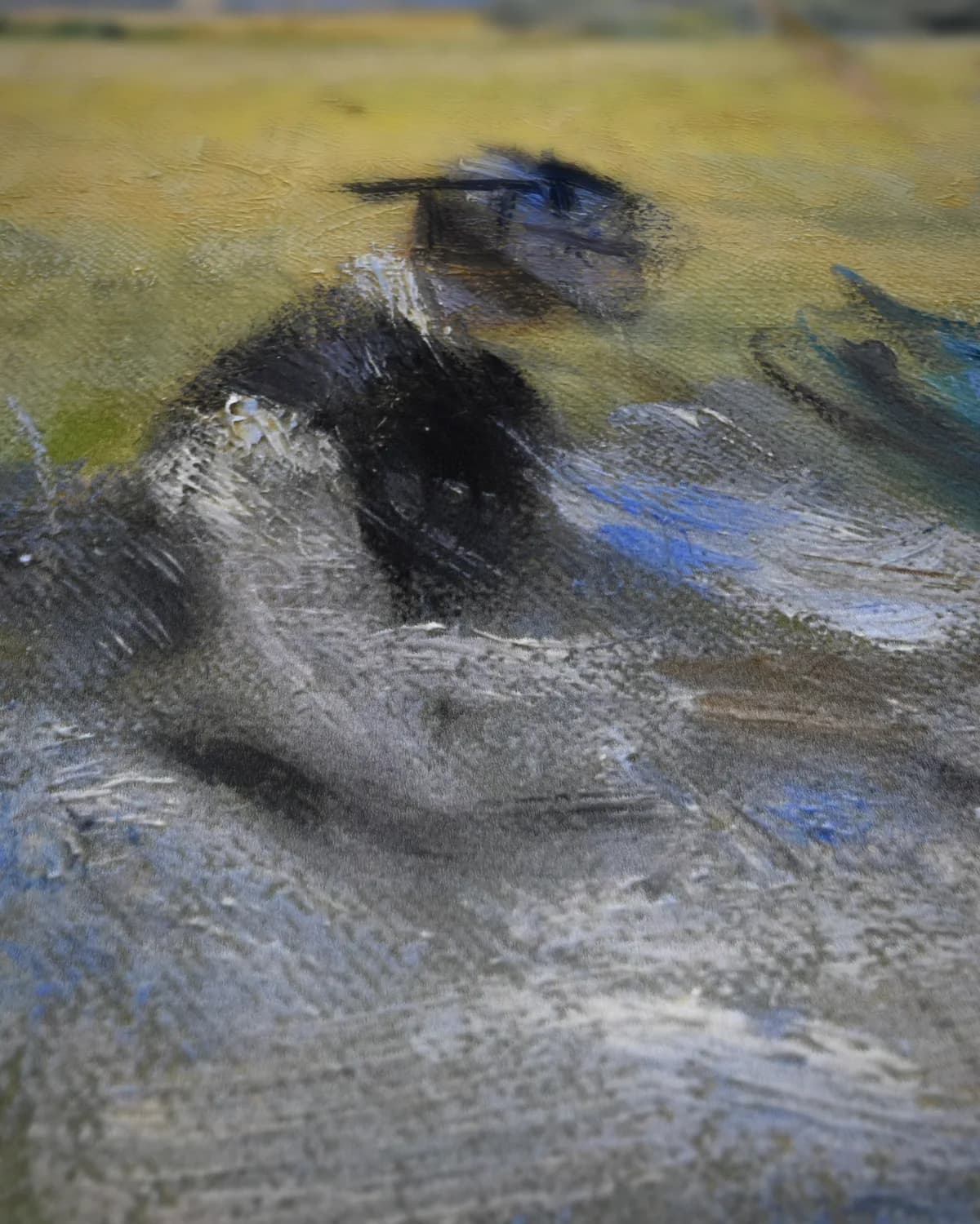 Zomer aan de Seine op geweven fluweel, uitsnede 3 van 3