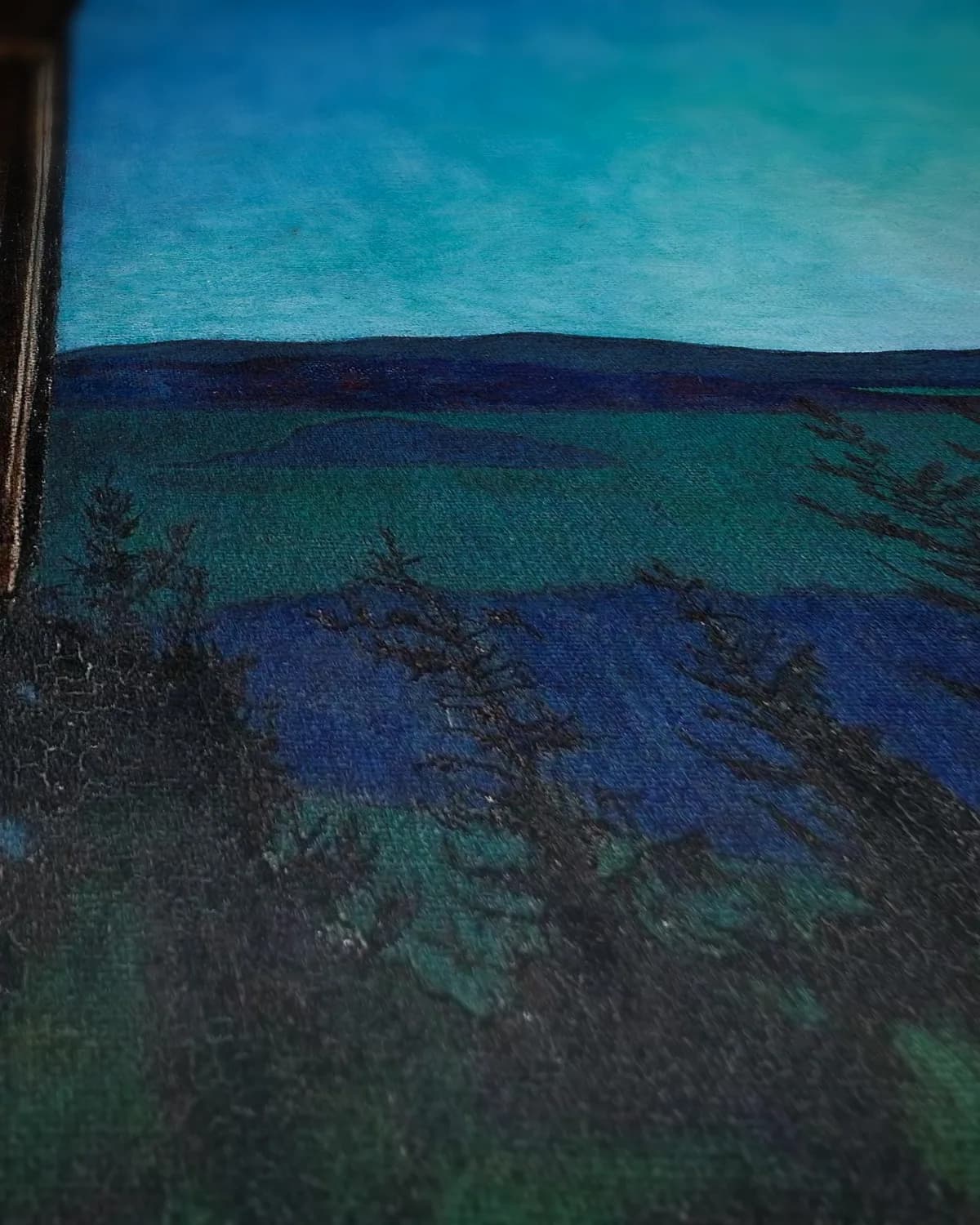 Zomernacht (1899) op geweven fluweel, uitsnede 2 van 3
