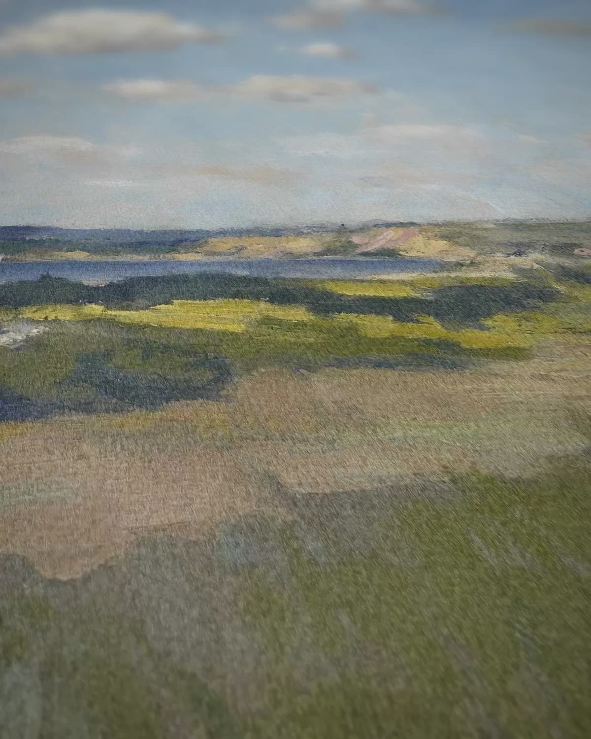 Zonlicht en schaduw, Shinnecock Hills op geweven fluweel, uitsnede 2 van 3