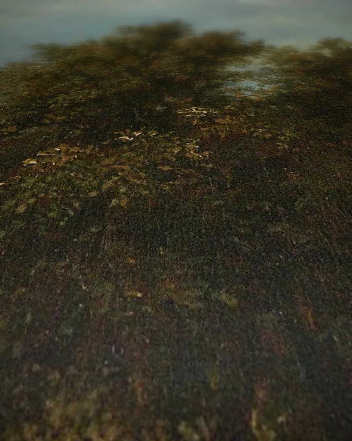 Zweeds landschap met een watermolen op geweven fluweel, uitsnede 1 van 3