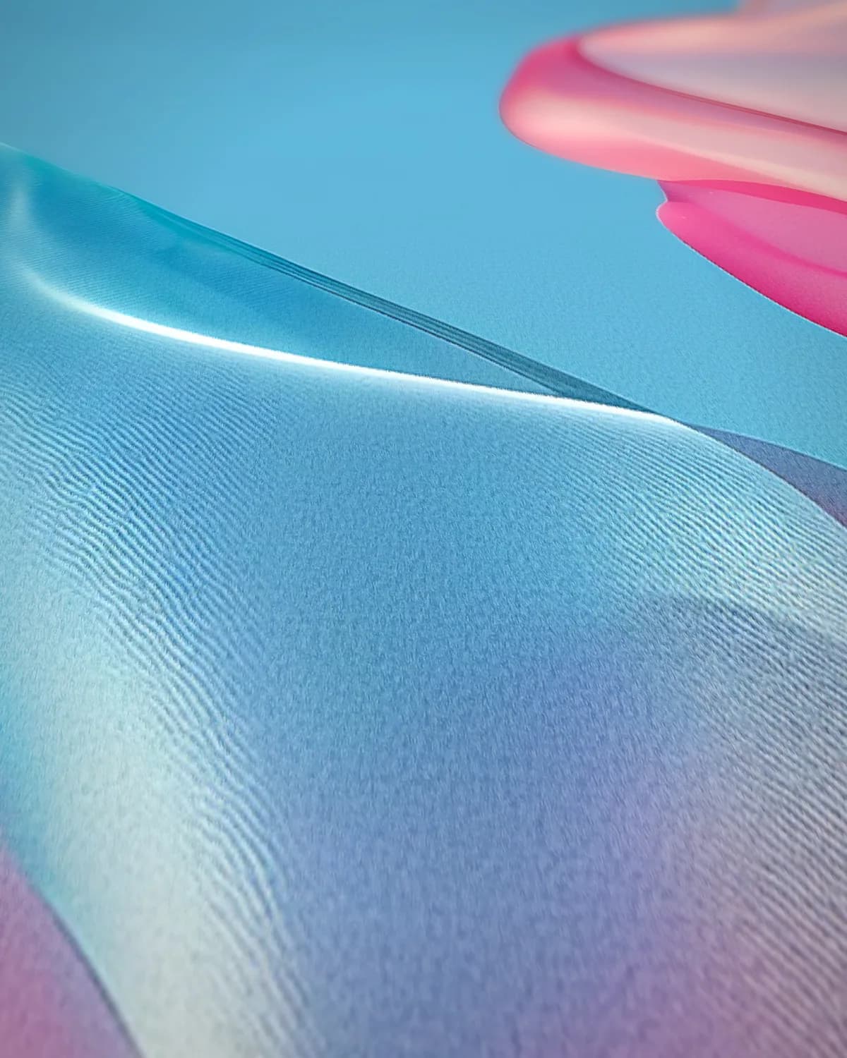 Zwevende Kleuren op geweven fluweel, uitsnede 1 van 3