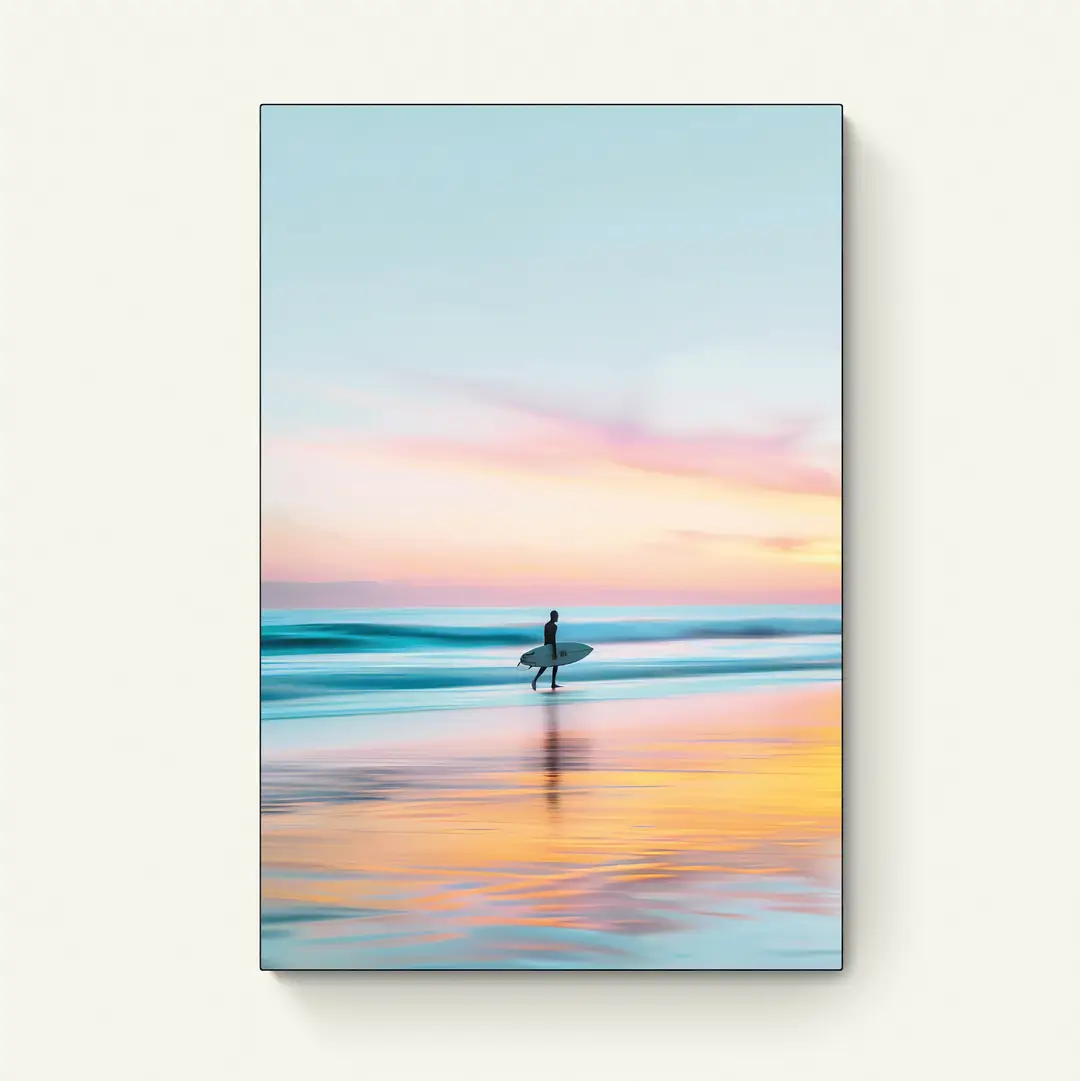 Zonsondergang Surfer