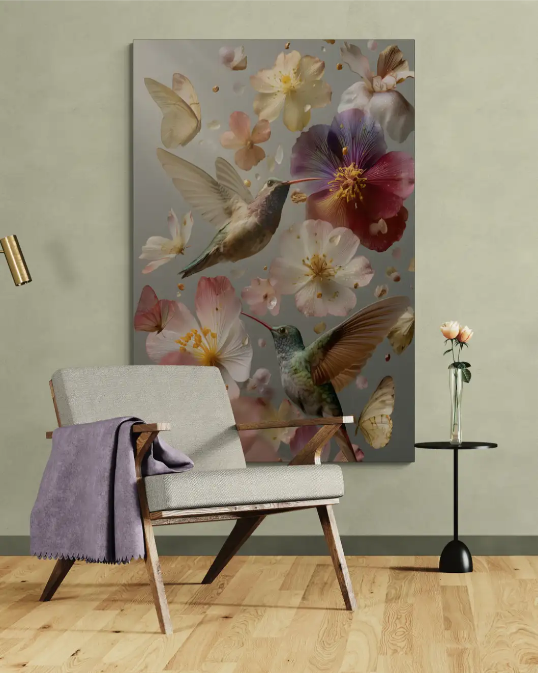 Zwevende Botaniek in een interieur